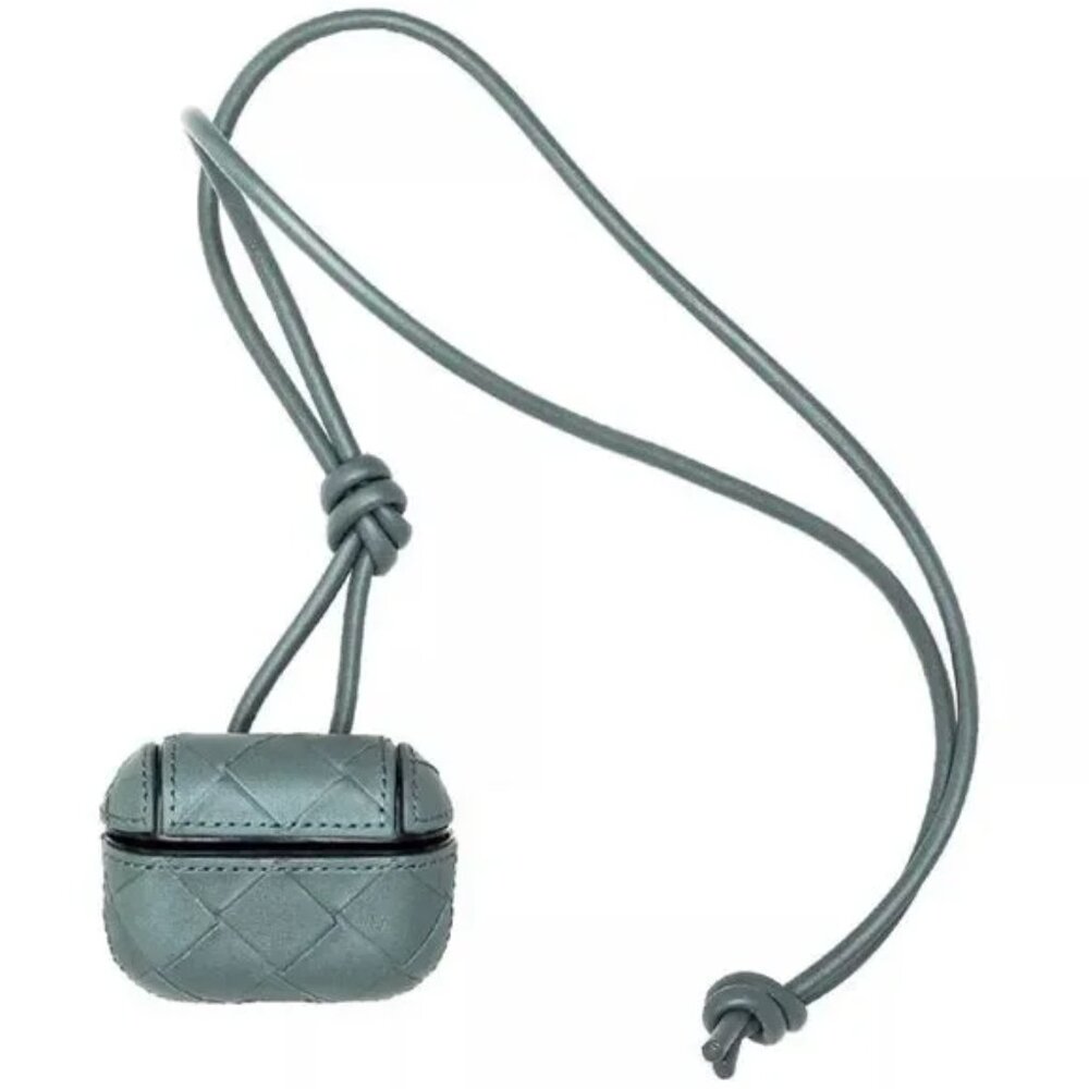 Bottega Veneta Intrecciato Apple Airpod Case Color SLATE NEW with Tag